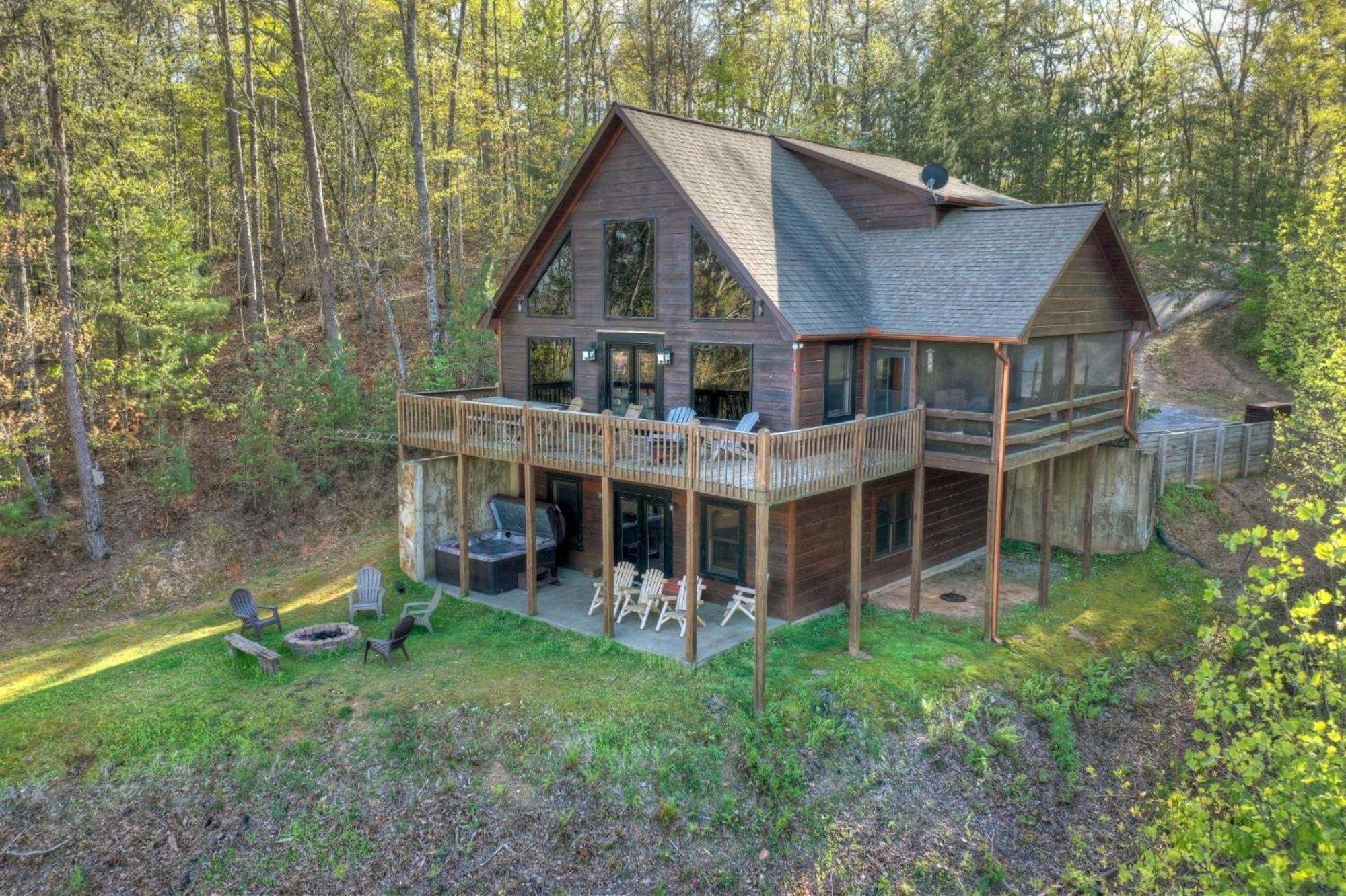 The View Sweeping Mountain Views Gas Fireplace Game Room Hot Tub Блу-Ридж Экстерьер фото